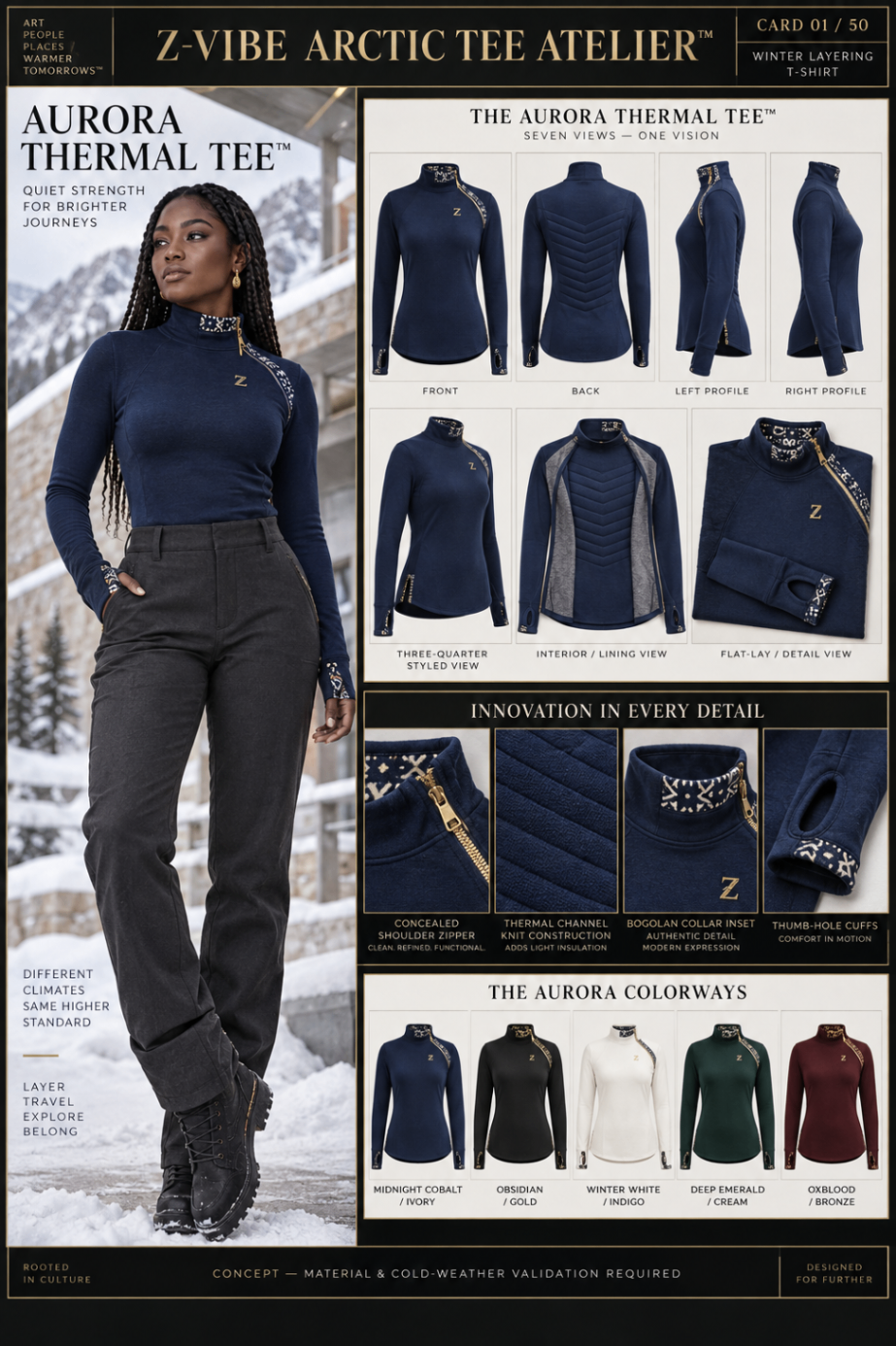 Z-Vibe Aurora Thermal Tee™ design board