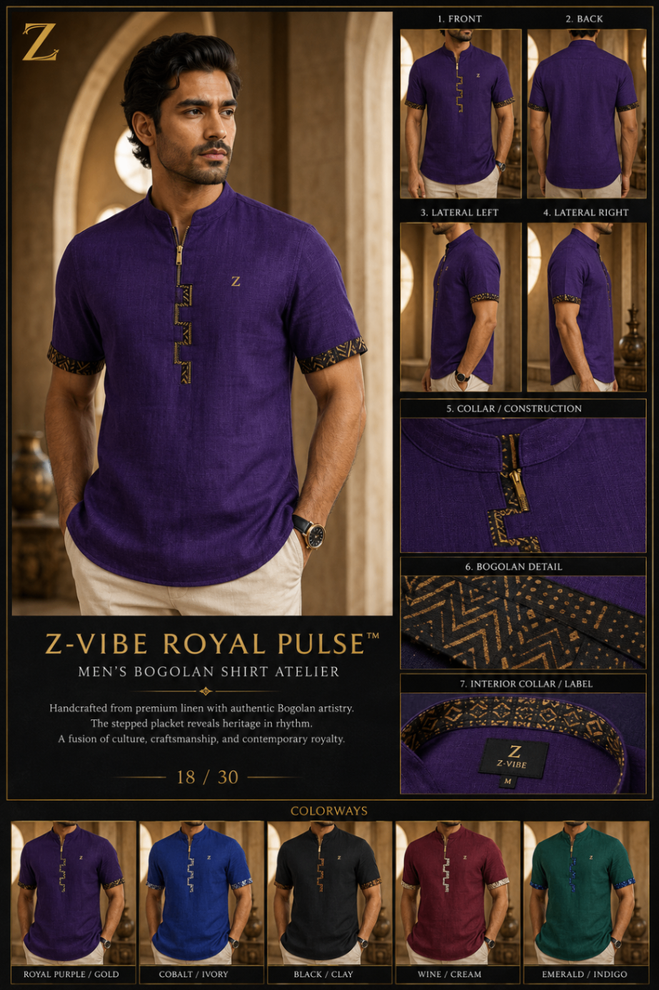 Z-Vibe Royal Pulse™ Shirt design board