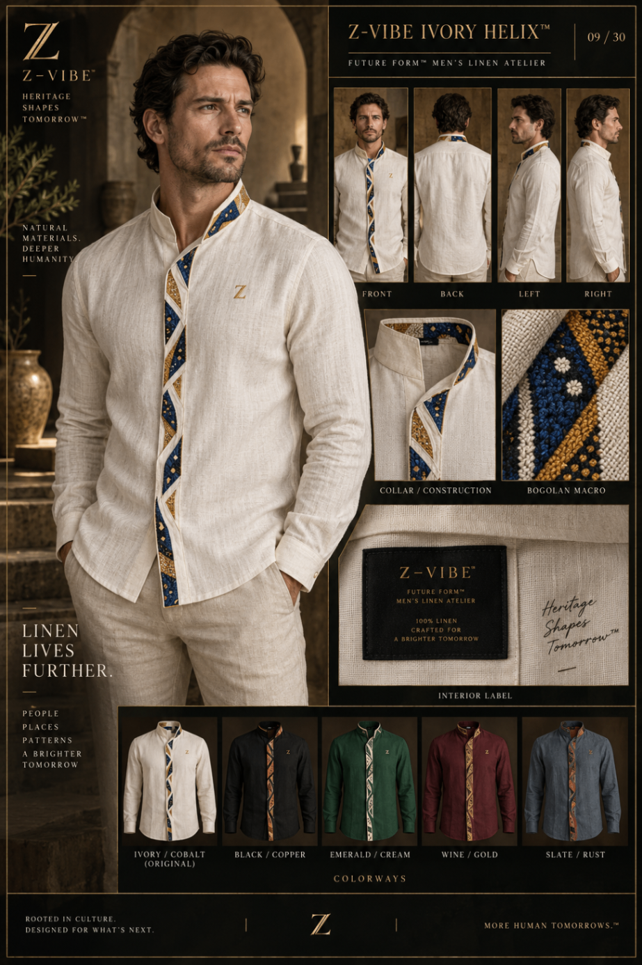Ivory Helix Shirt design board