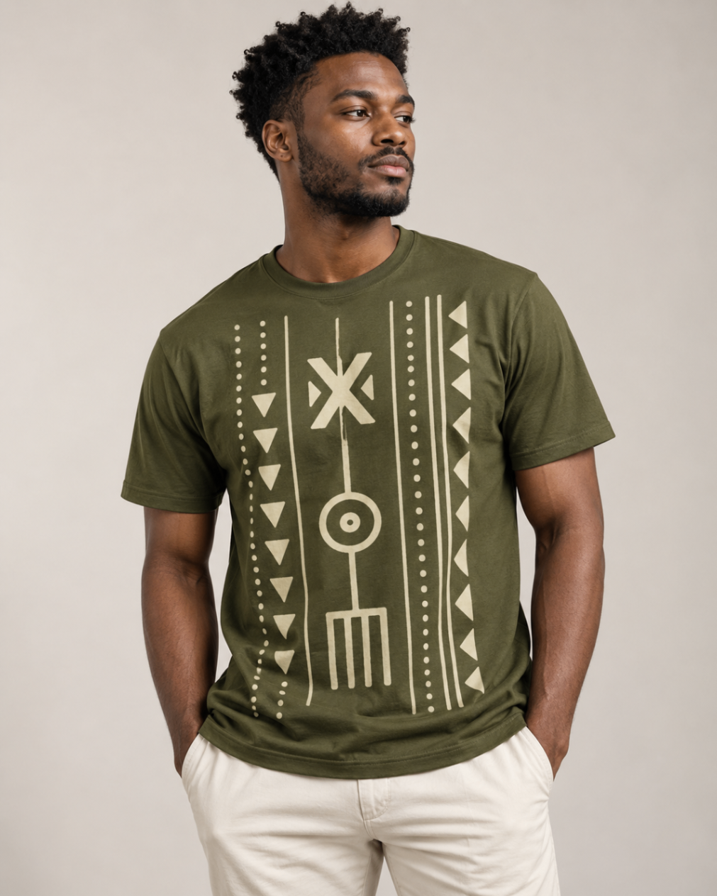 Olive Totem Tee design board