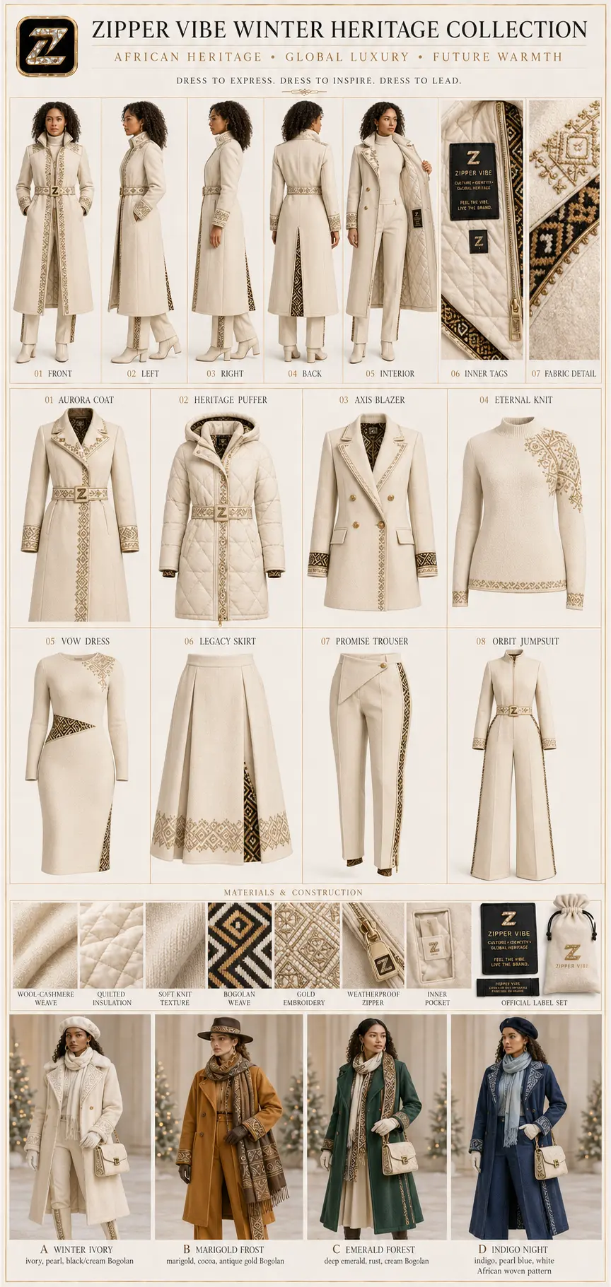 Winter heritage — Zipper Vibe seven-view plate
