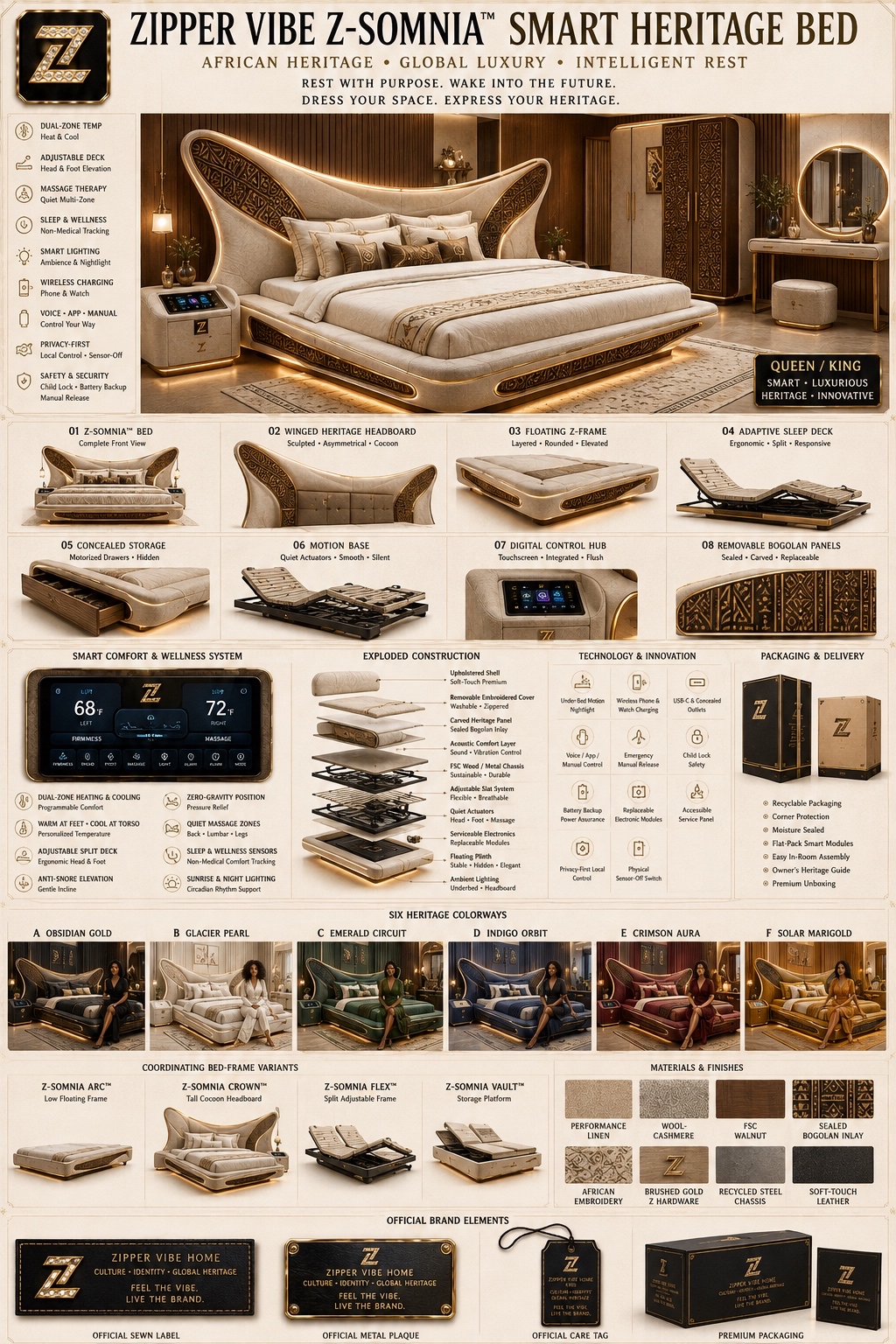 Home & sleep — Zipper Vibe seven-view plate