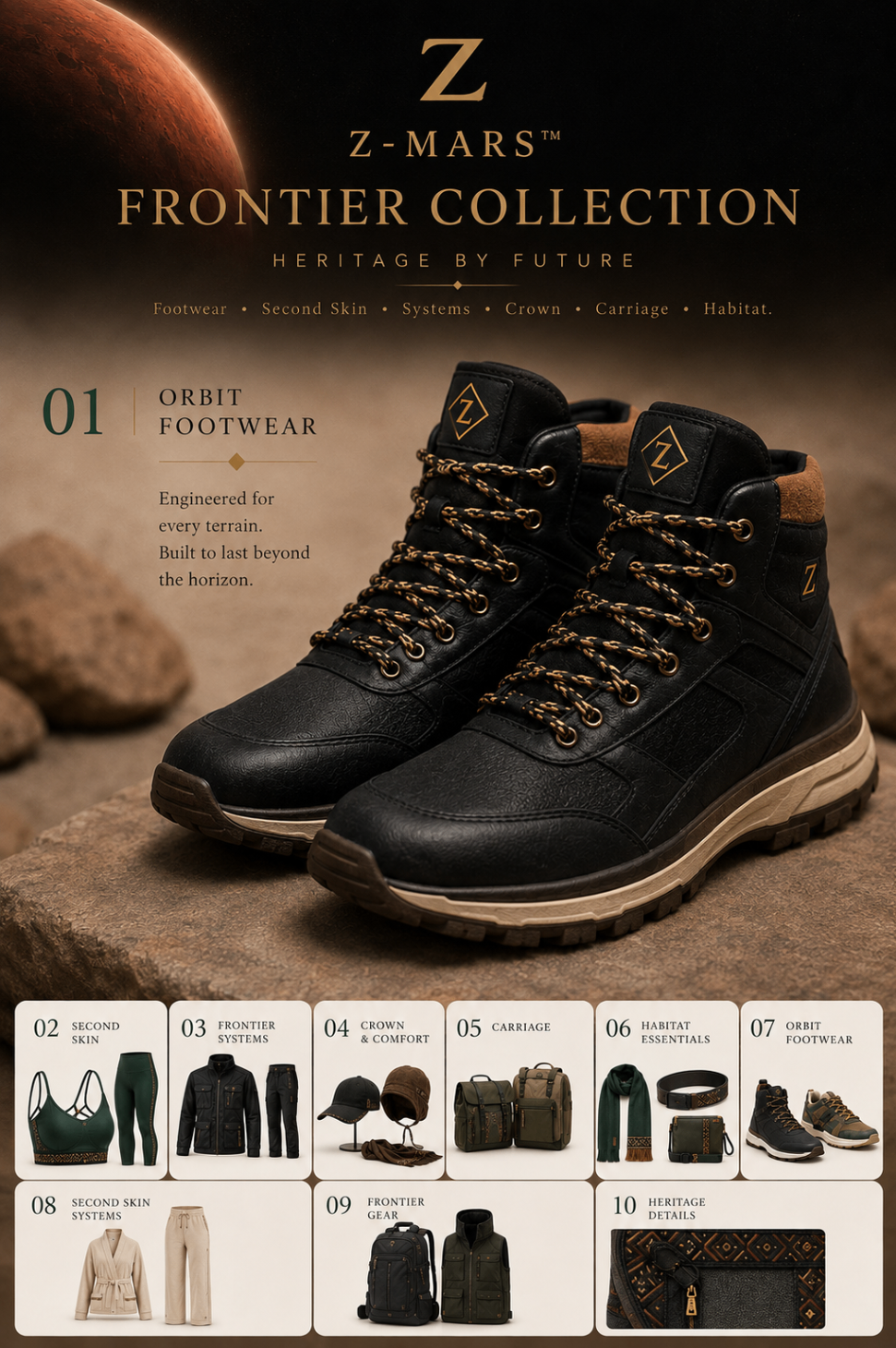 Z-Mars Frontier™ Orbit Hero Boot design board