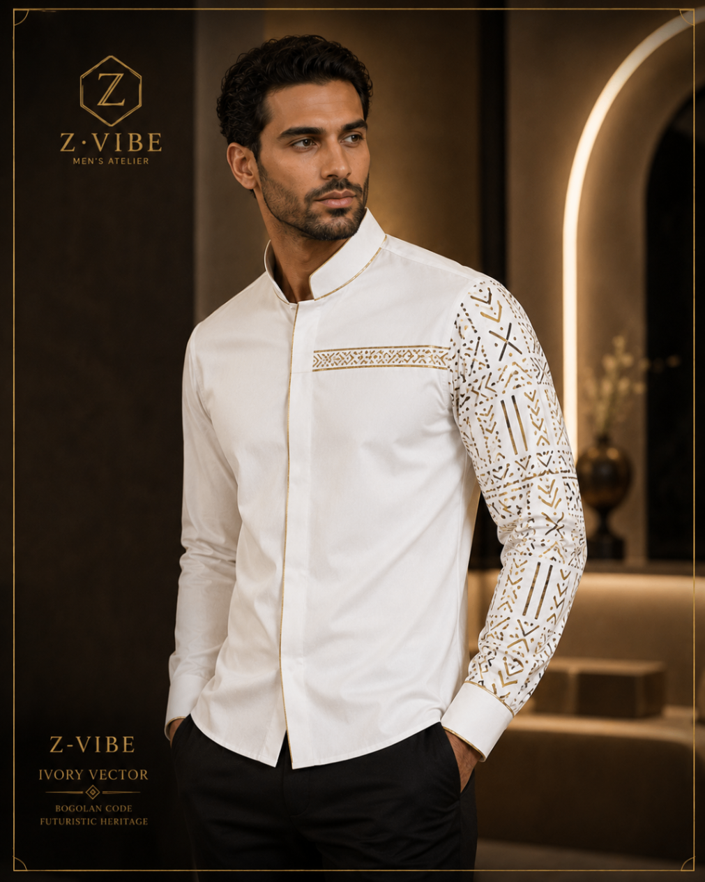 Ivory Vector Bogolan Shirt design board