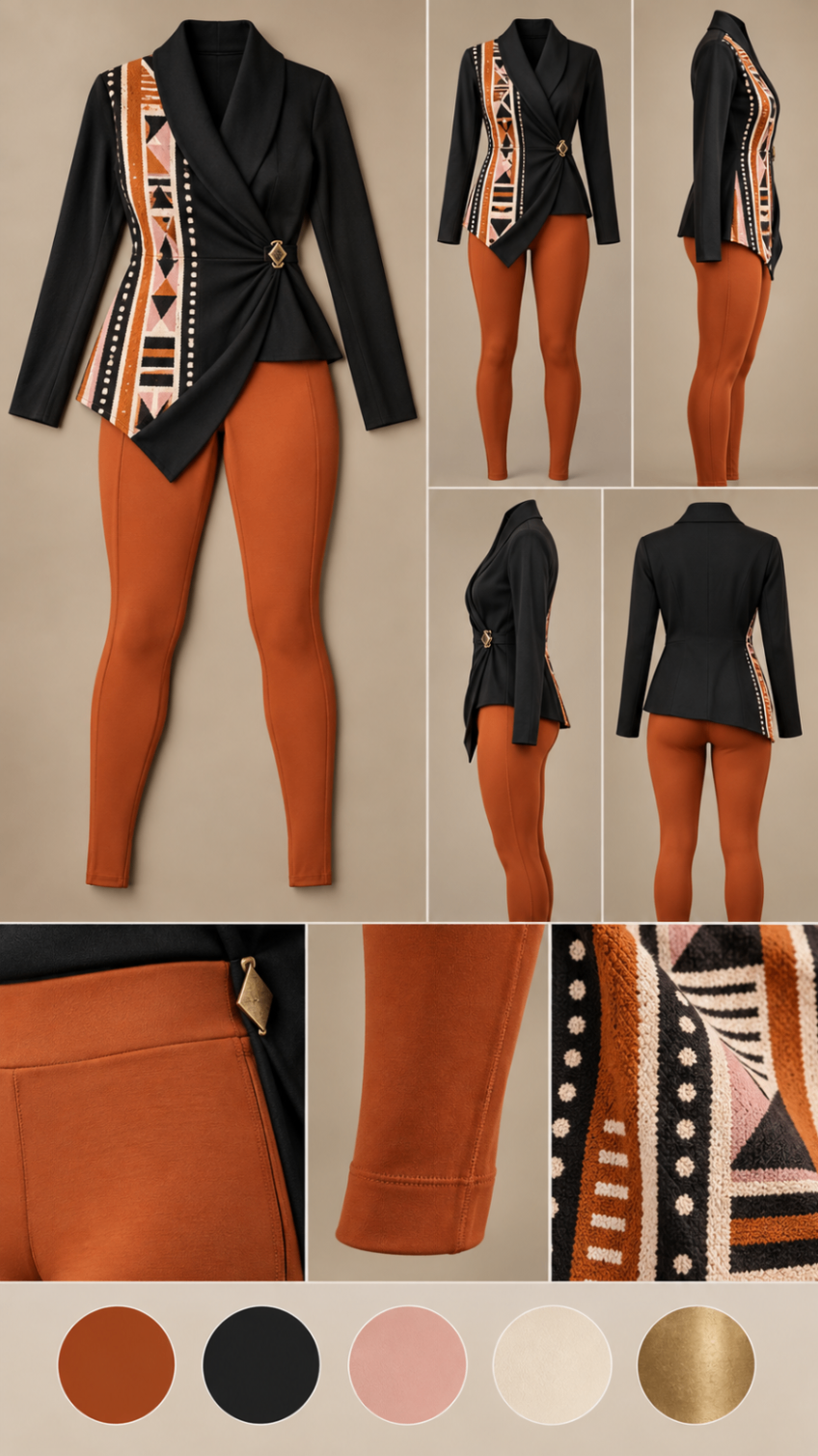 Sunset Lapel Wrap Set™ design board
