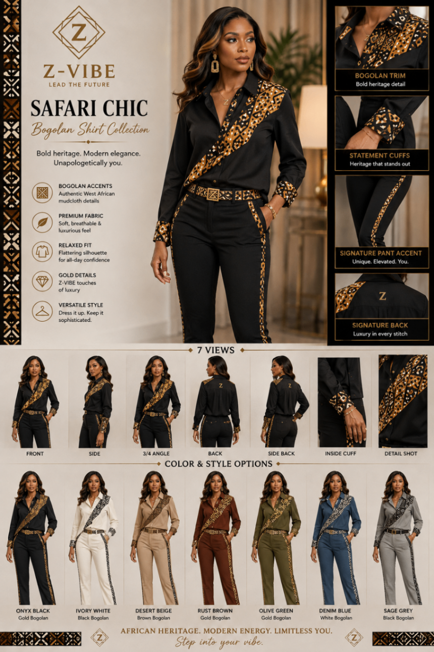 Safari & Cyber-Bogolan — Zipper Vibe seven-view plate