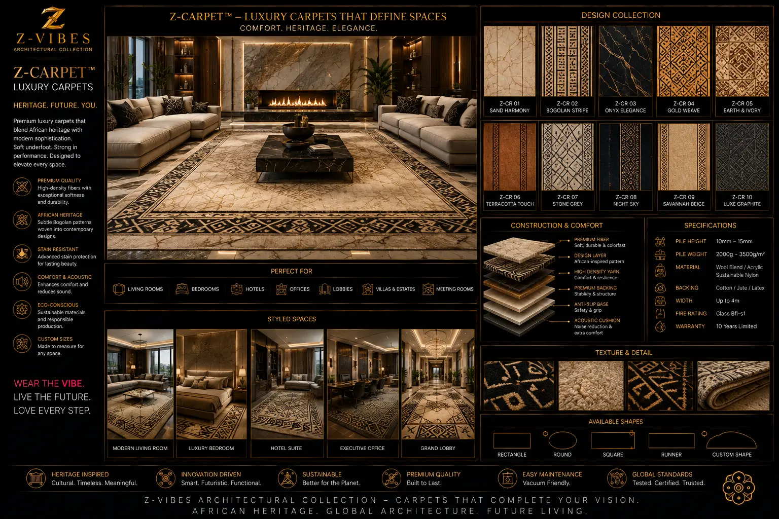 Z-Carpet — Comfort Texture Register design board