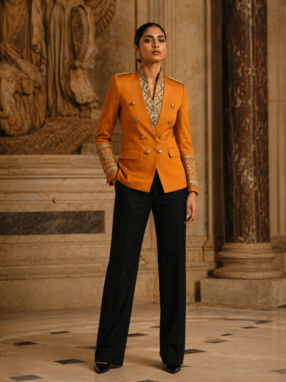 Amber Imperial Officer Blazer design board