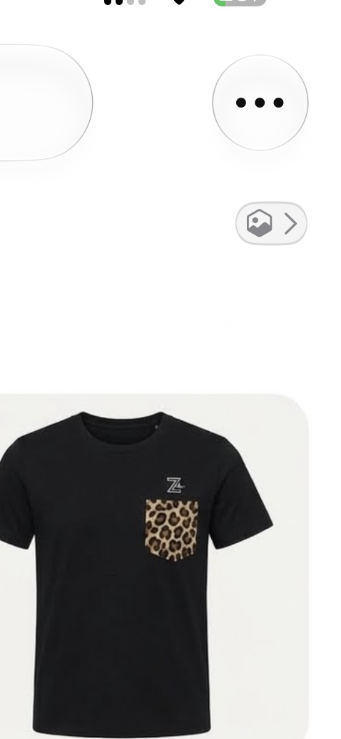 Leopard Pocket Tee — Men — Men · Z-Vibe Jersey seven-view specification plate; showing 01 Front, 02 Left, 03 Right, 04 Back, 05 Interior, 06 Inner tags, 07 Fabric detail. — 01 Front, Obsidian