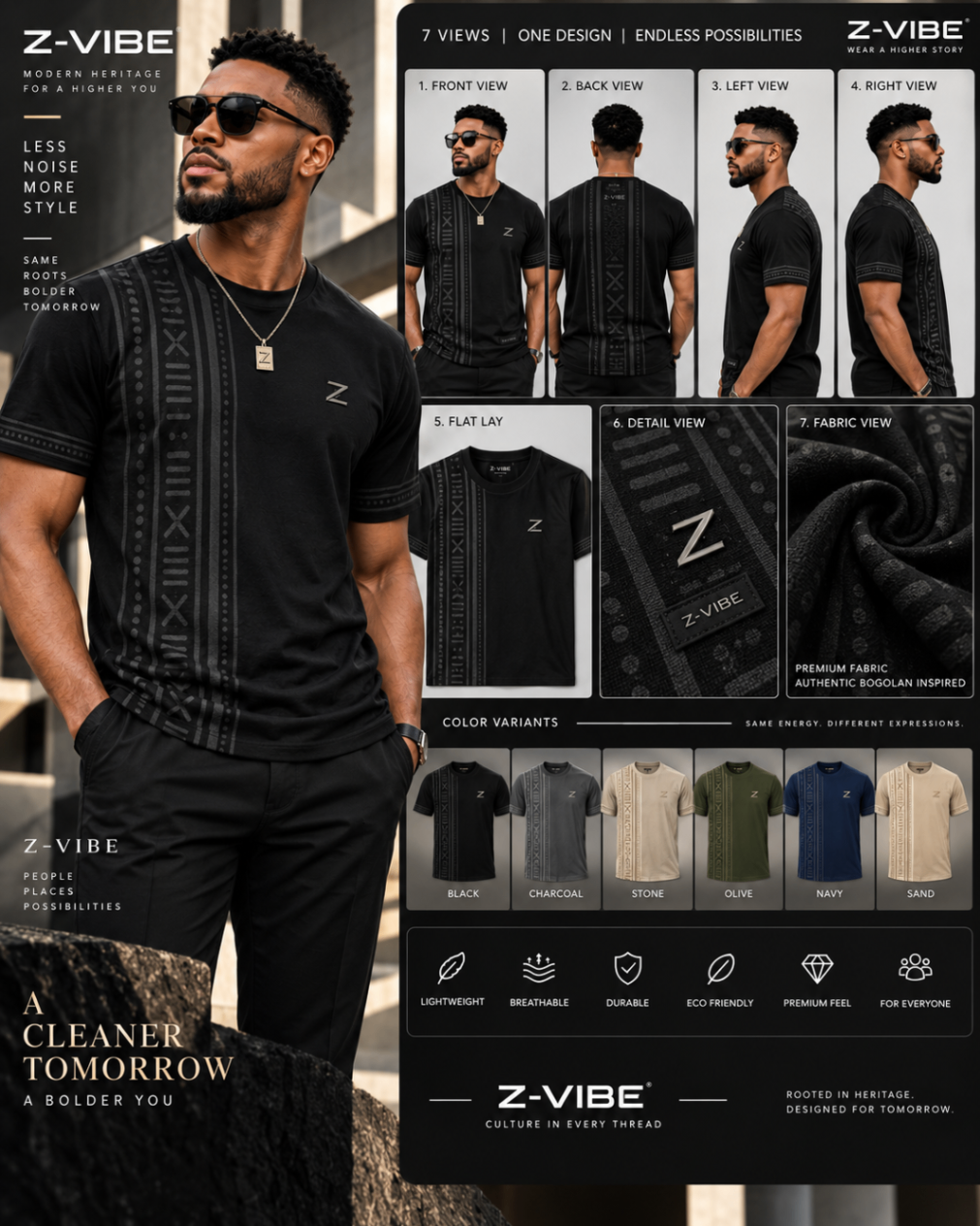 Modern Heritage Onyx Tee design board