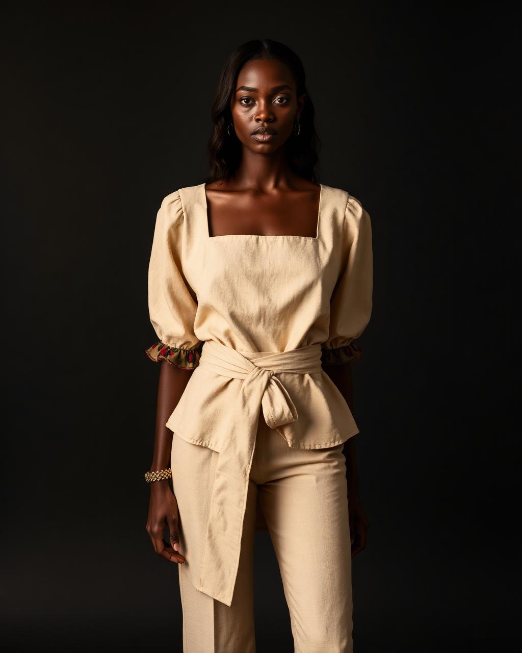 Bloom Veil Peplum Top design board