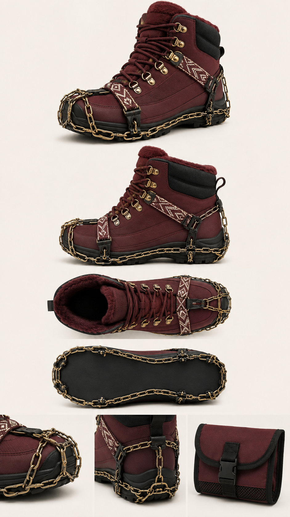 Z-Chain Burgundy Traction Boot™ design board