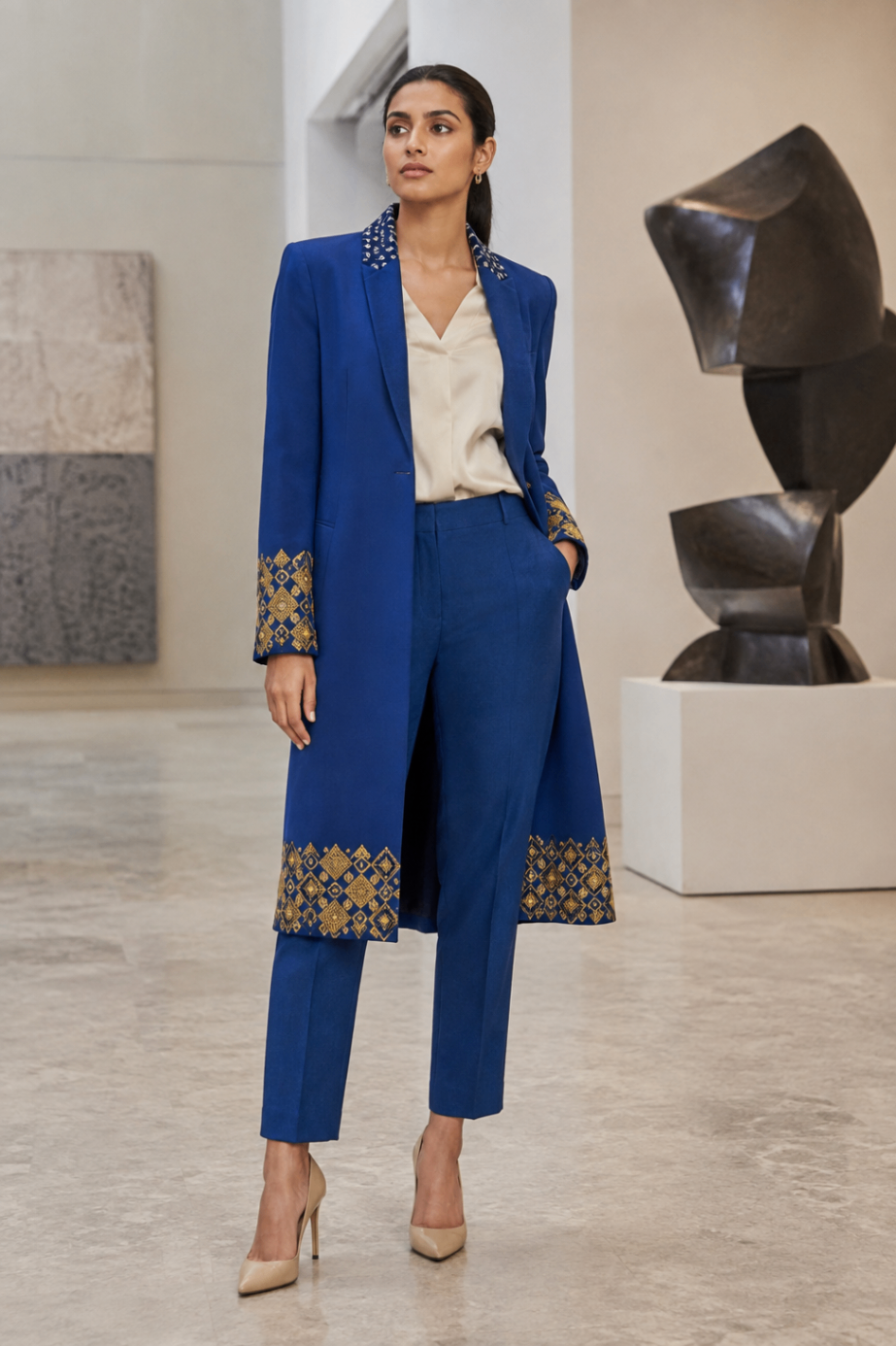 Cobalt Longline Heritage Coat design board