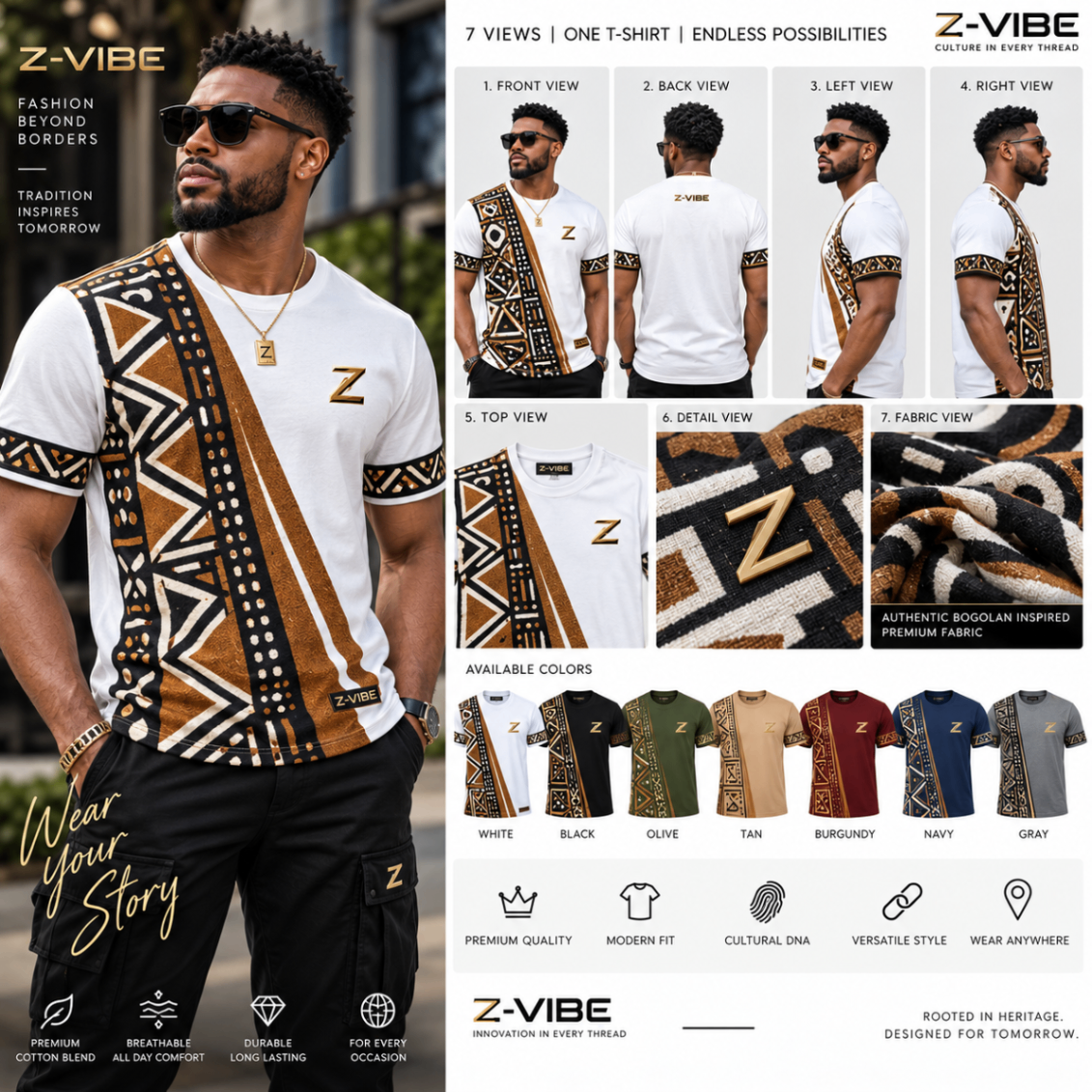 Ivory Story Diagonal Tee design board