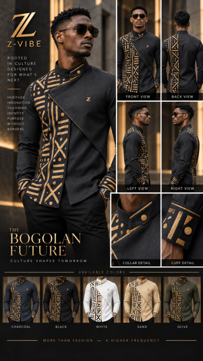 The Bogolan Future Shirt design board