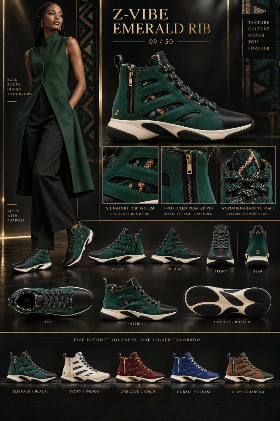 Z-Emerald Rib™ High-Top design board