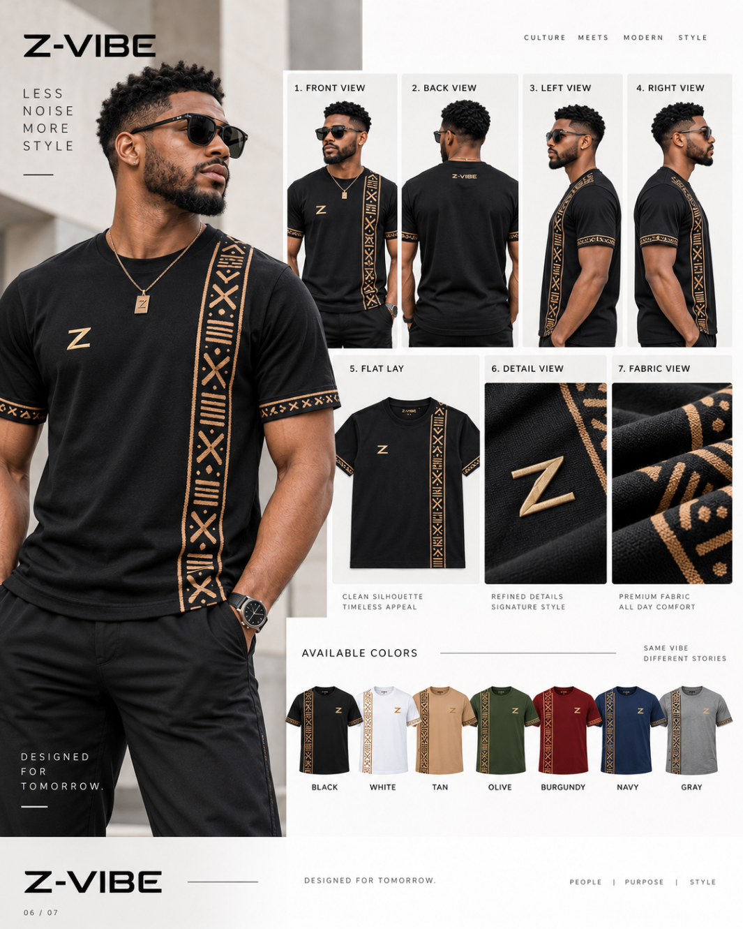 Quiet Gold Column Tee design board