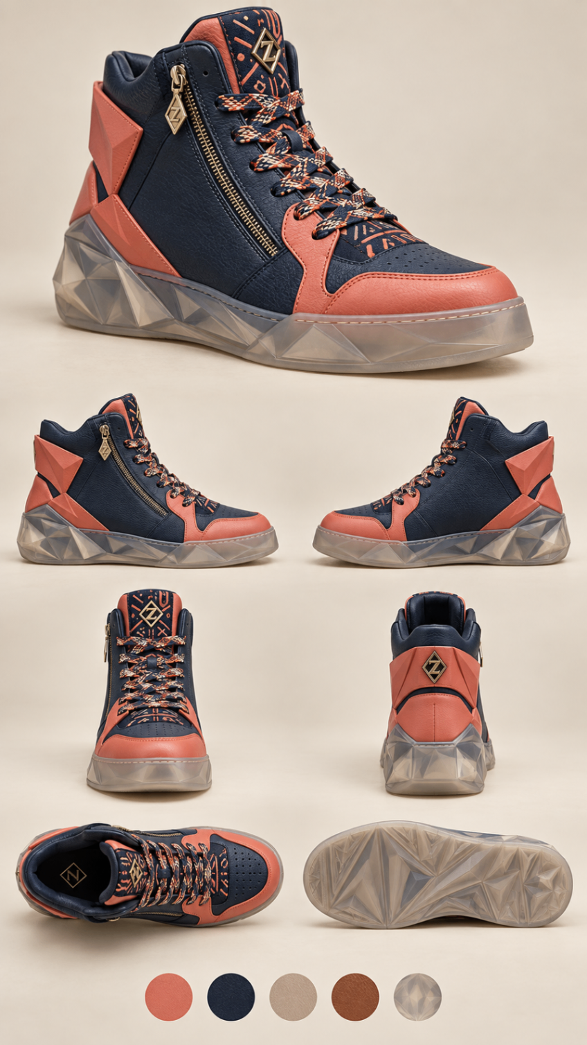 Z-Vibe Coral Navy™ High design board