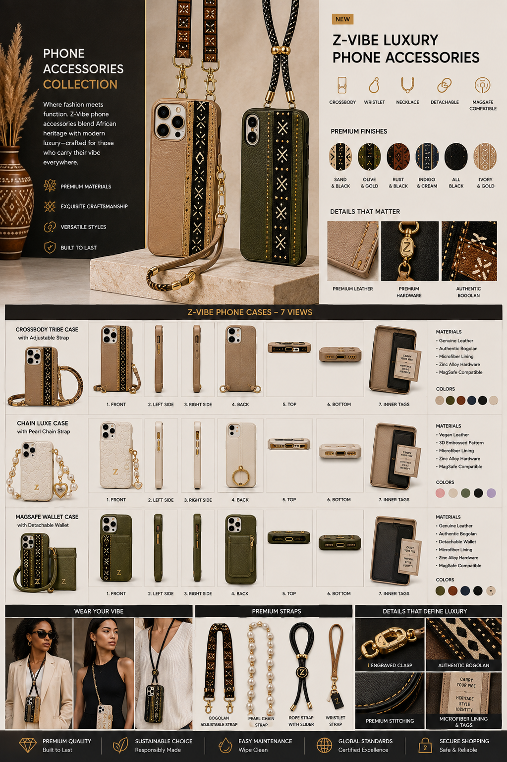 Luxury Phone Accessories — Genuine leather