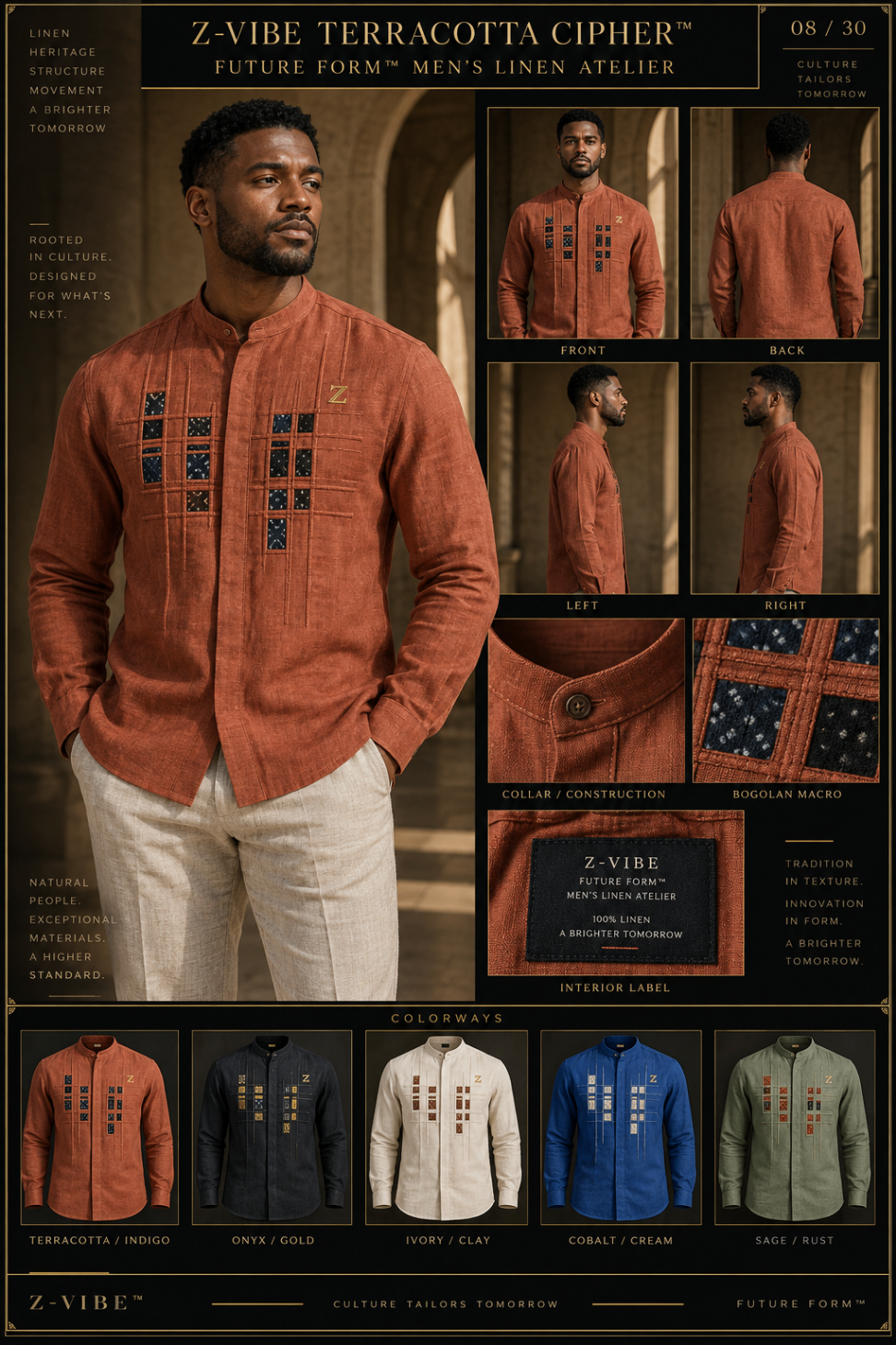 Terracotta Cipher Shirt design board