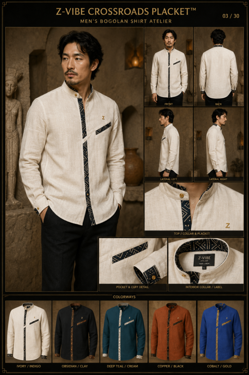 Z-Vibe Crossroads Placket™ Shirt design board
