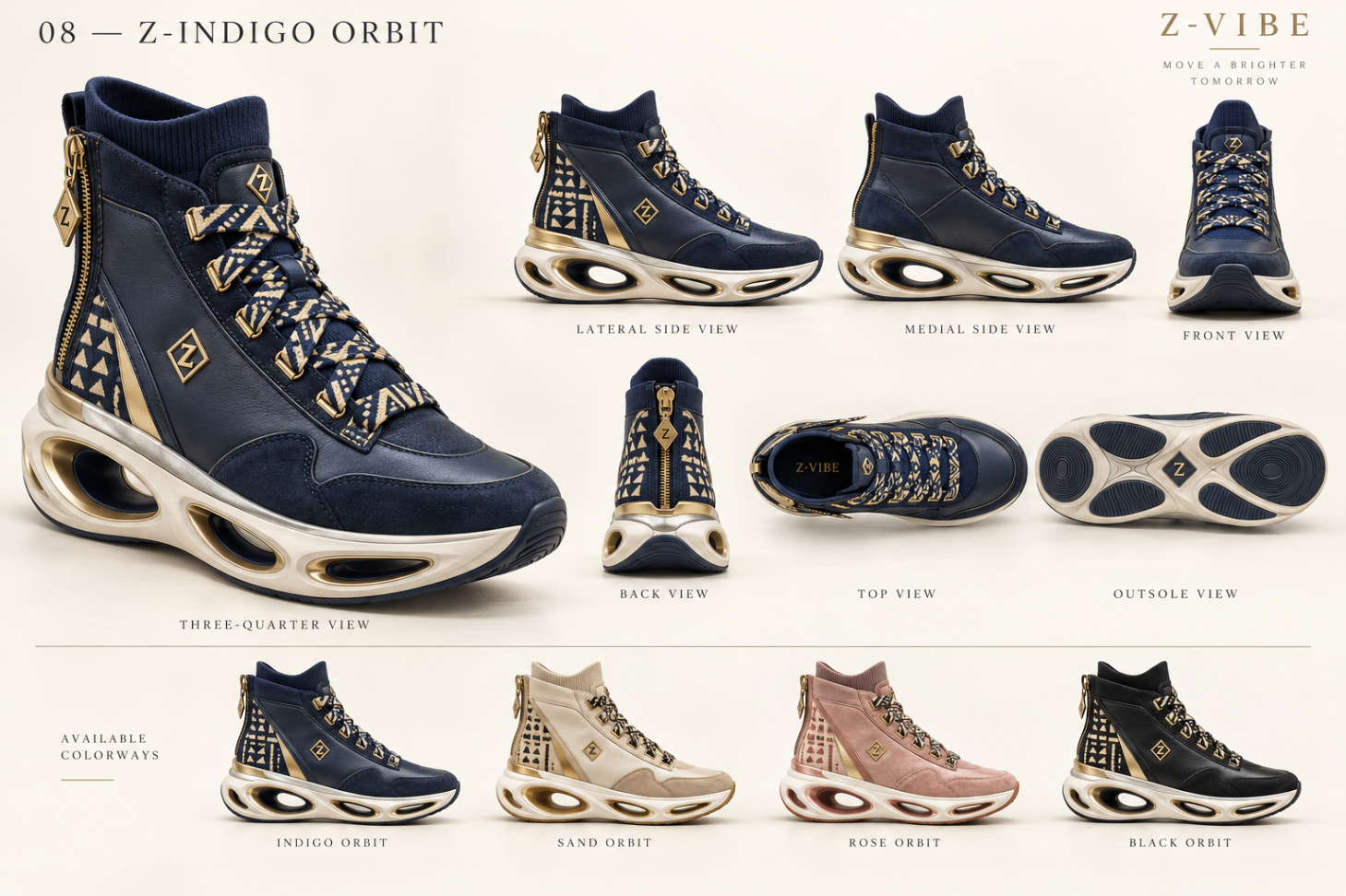 Z-Indigo Orbit™ High-Top design board