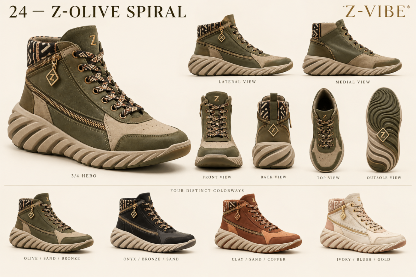 Z-Olive Spiral™ High-Top design board