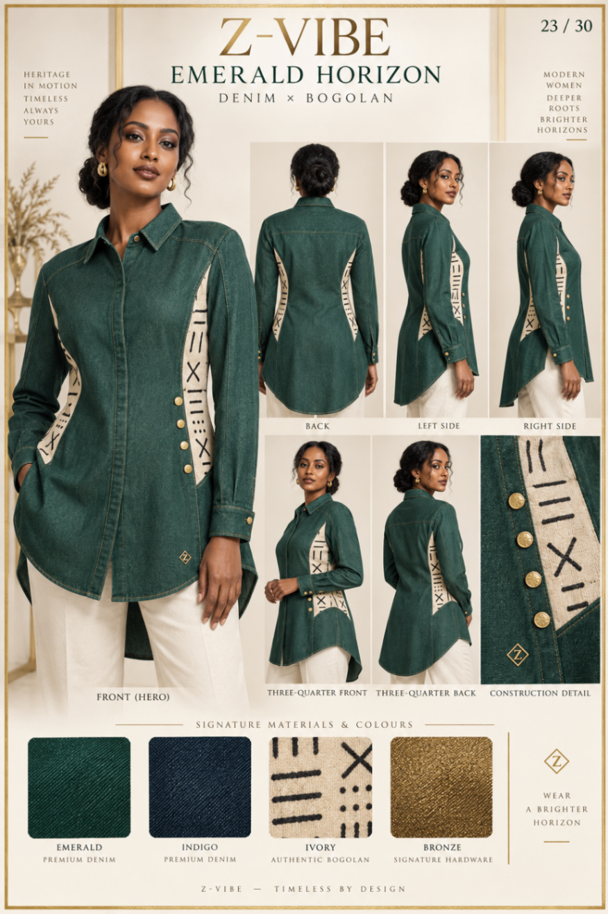 Z-Vibe Emerald Horizon™ Denim Tunic — Women — Product