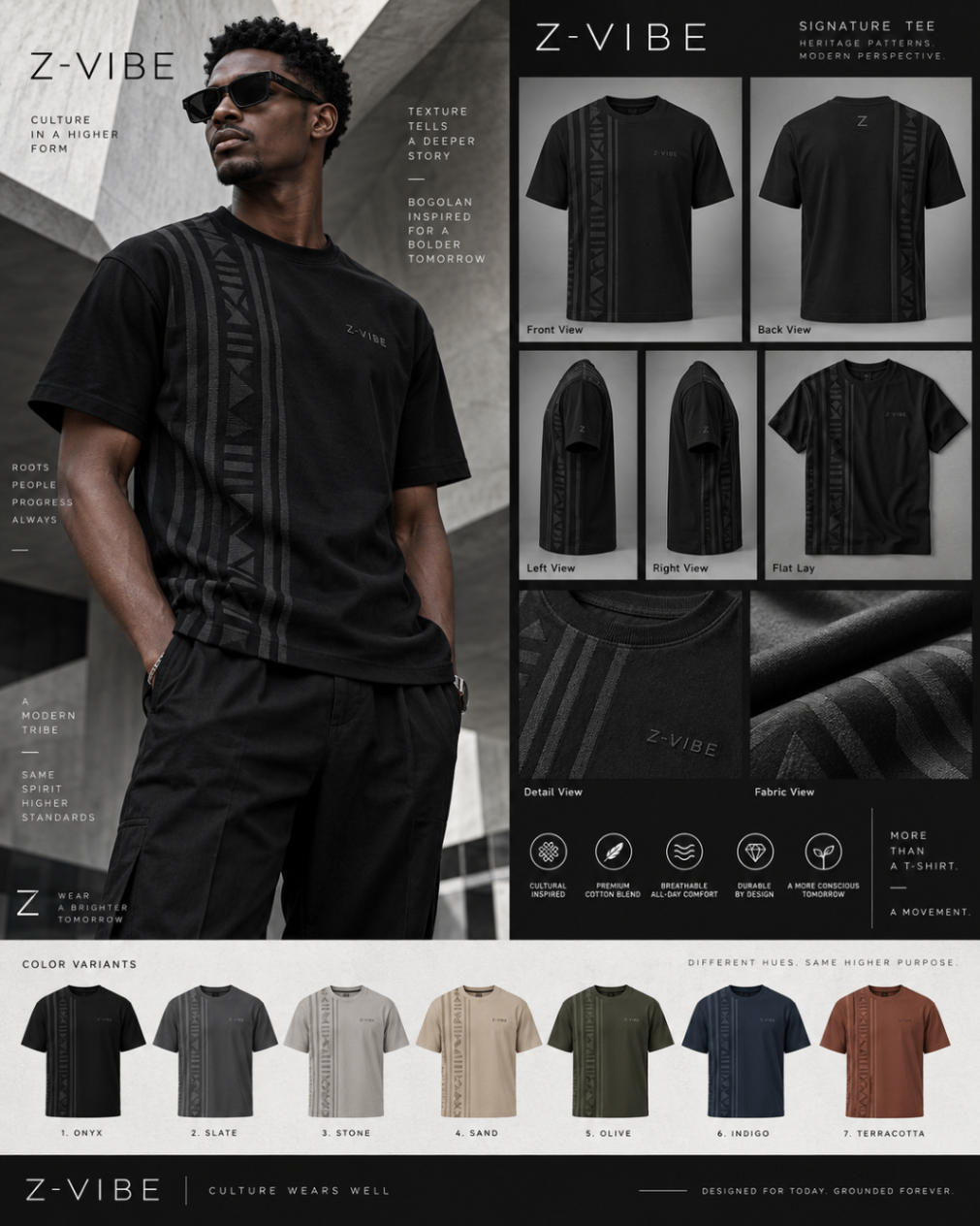 Signature Texture Onyx Tee design board