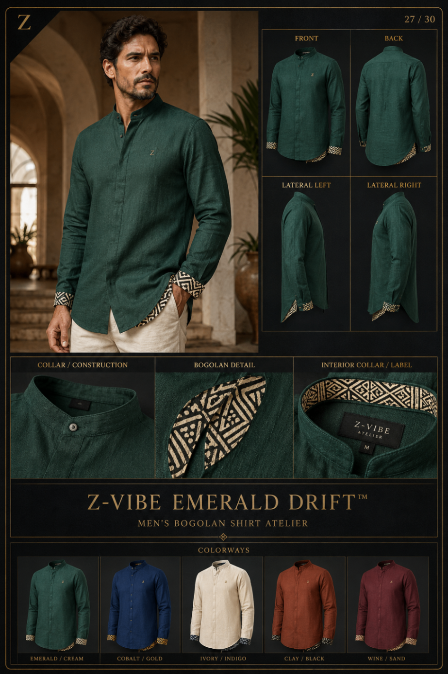 Emerald Drift Shirt design board