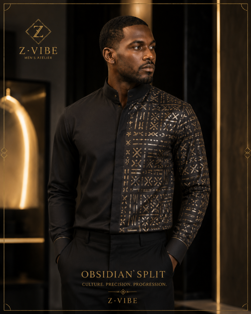 Obsidian Split Half-Field Shirt design board