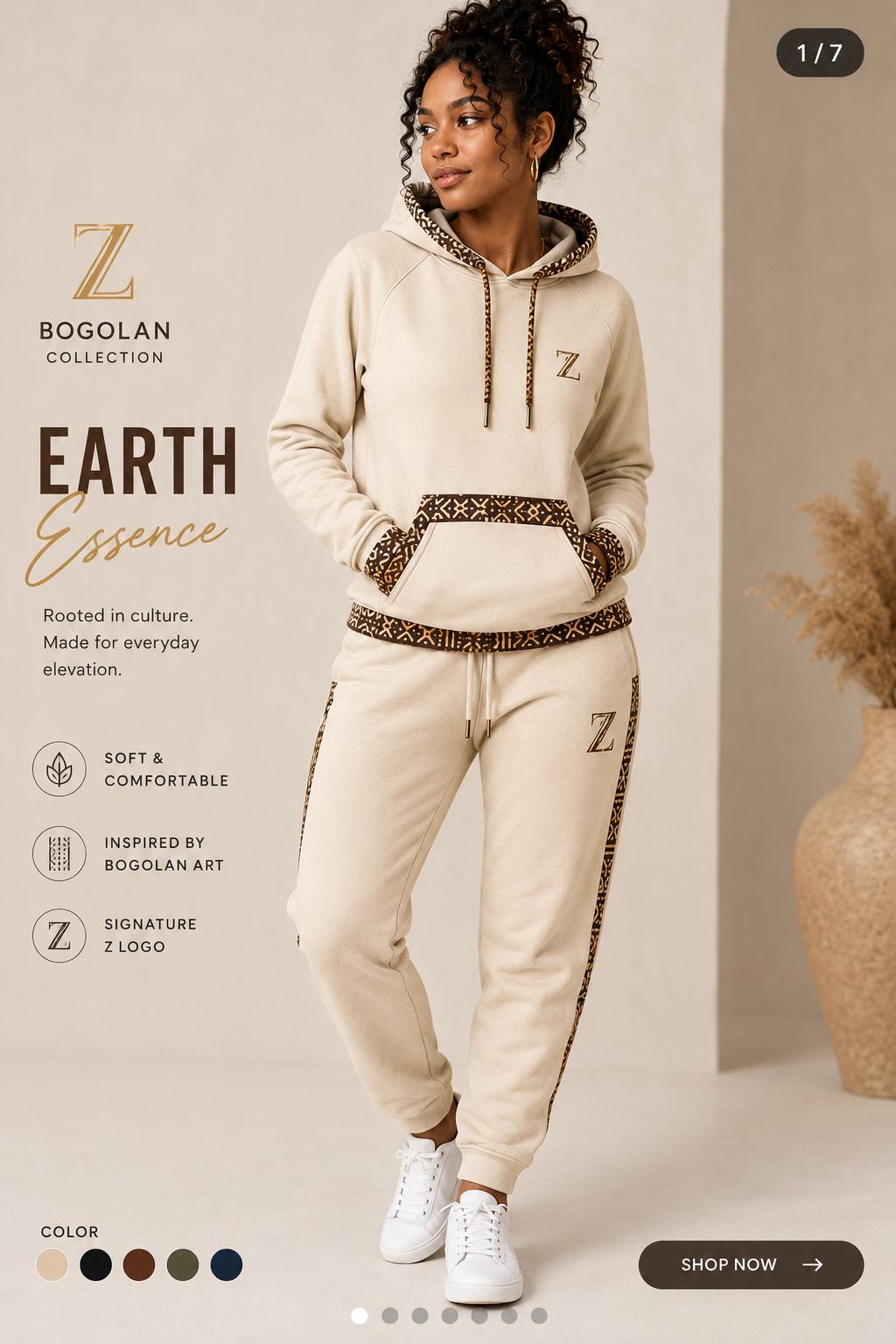Earth Essence Hoodie Set™ design board