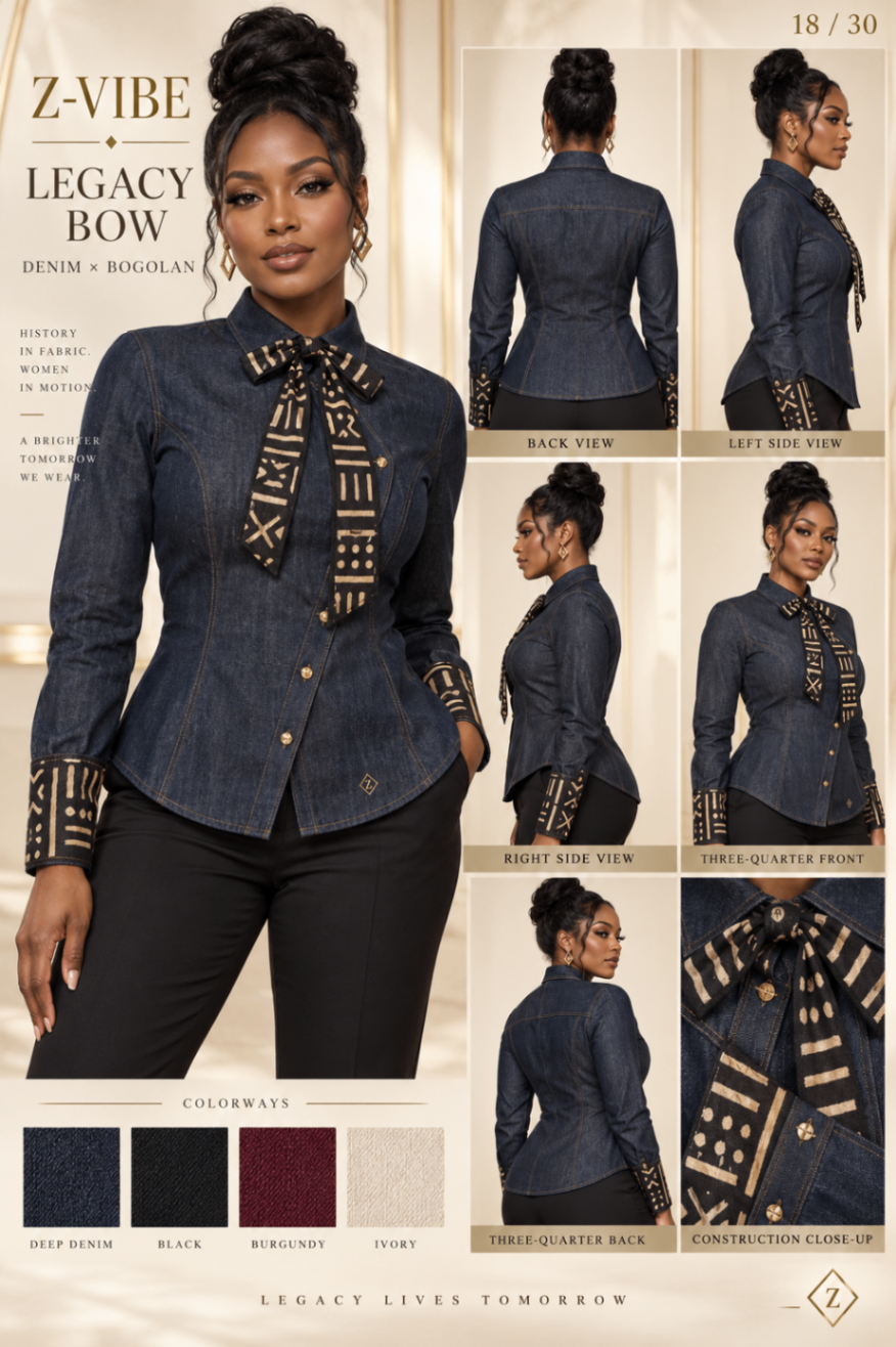 Z-Vibe Legacy Bow™ Denim Shirt — Women — Product