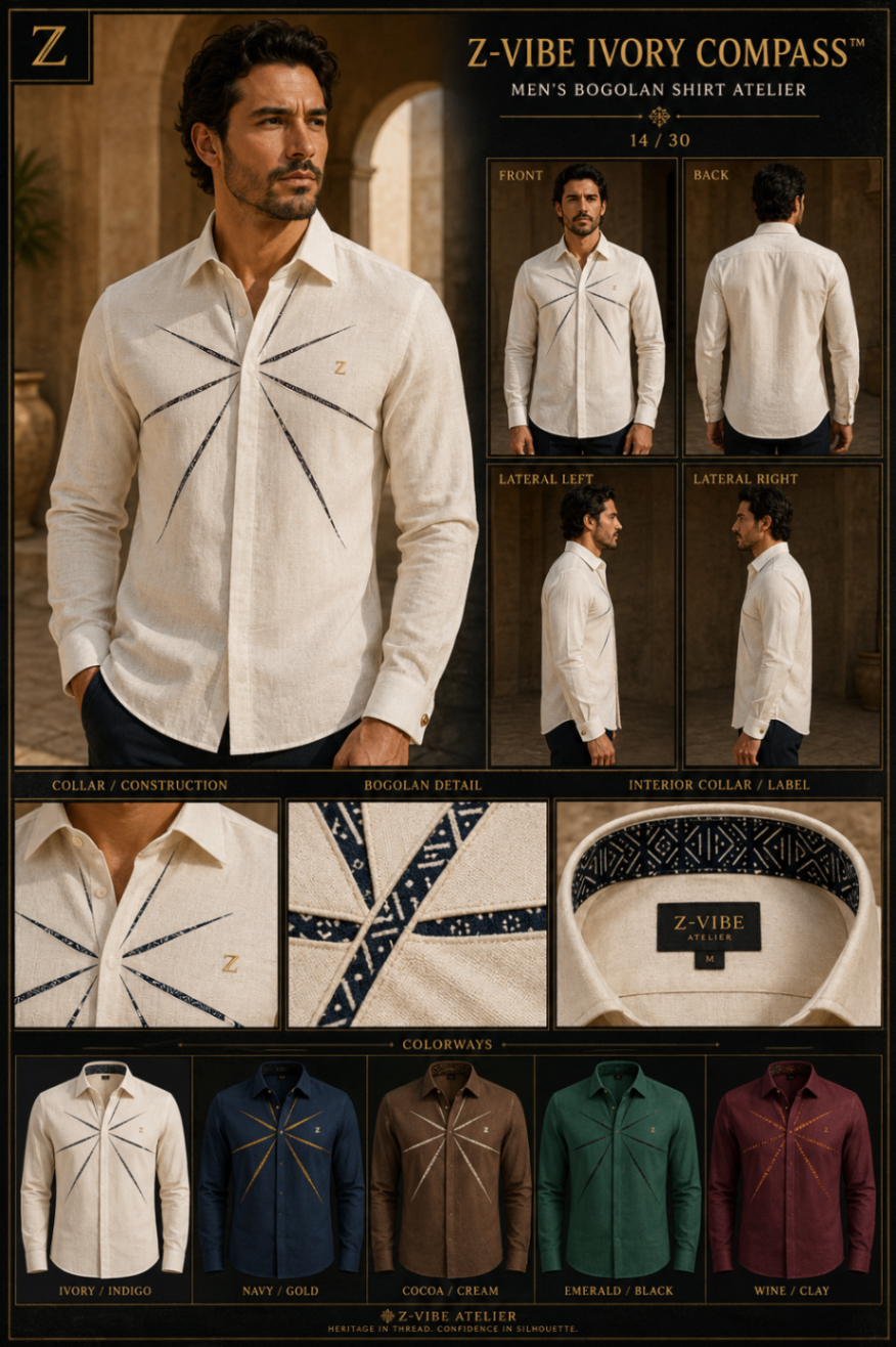 Z-Vibe Ivory Compass™ Shirt design board