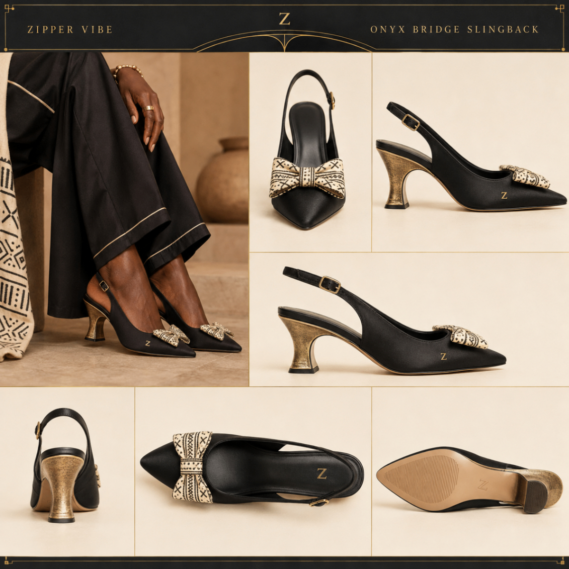Onyx Bridge Slingback™ design board