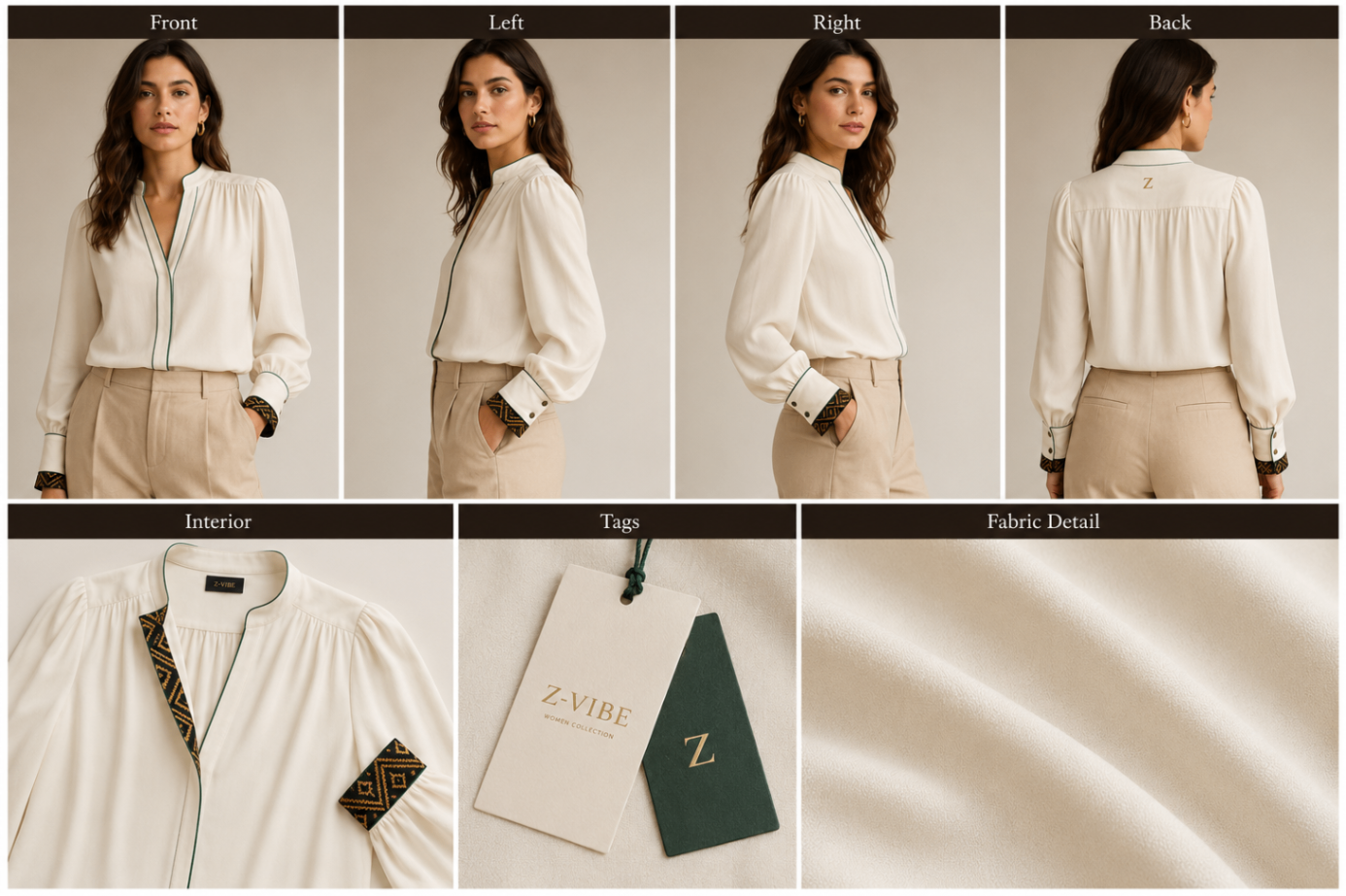 Ivory Heritage Blouse design board