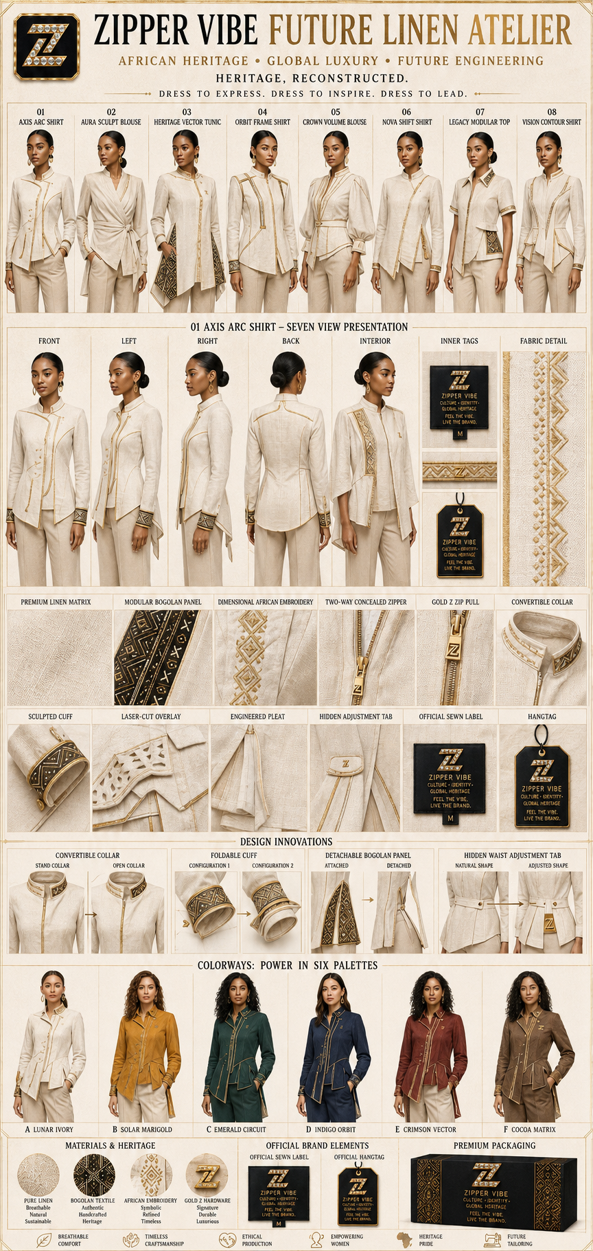 Future Linen Atelier design board