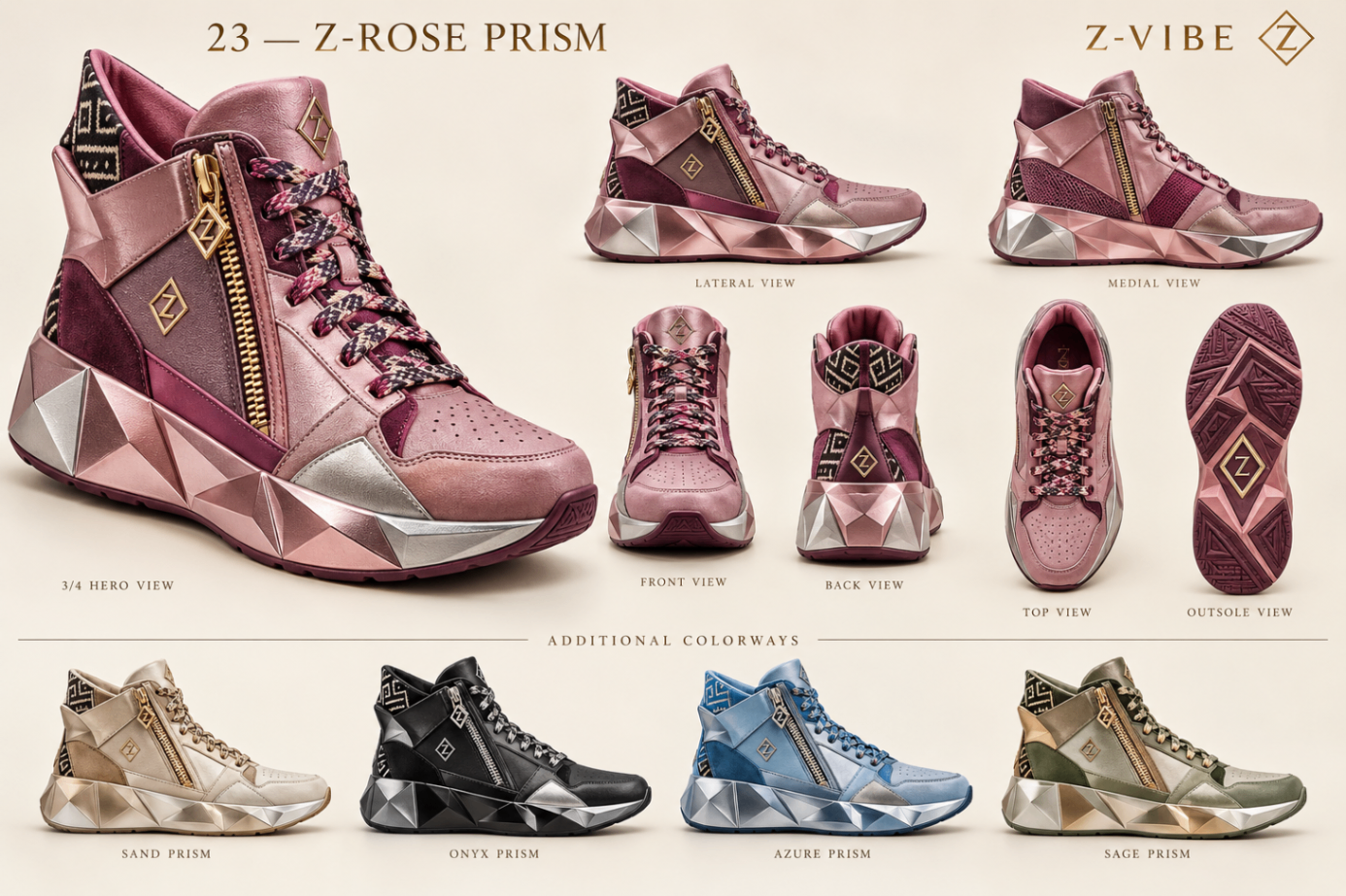 Z-Rose Prism™ High-Top design board