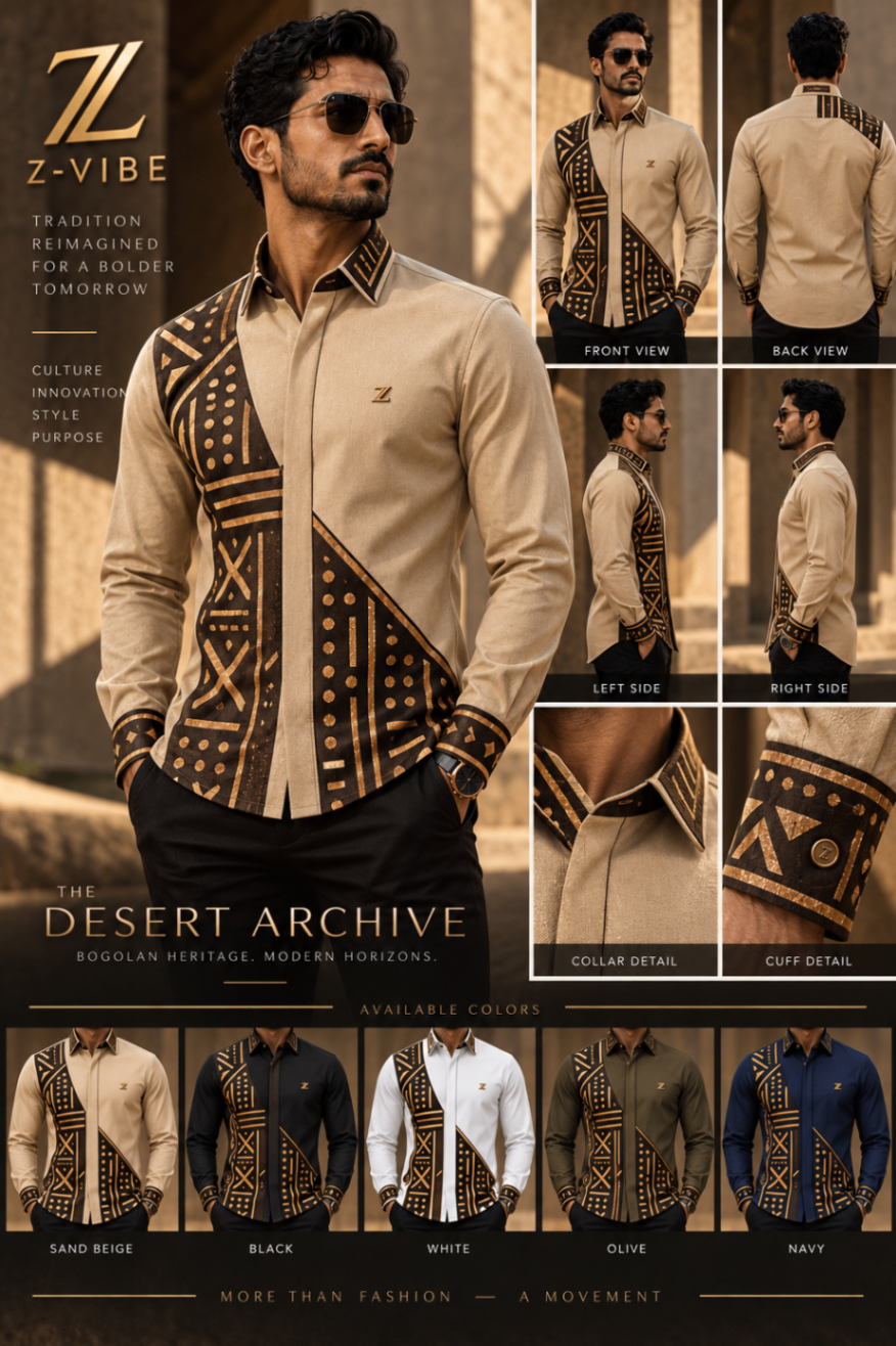 The Desert Meridian Shirt design board