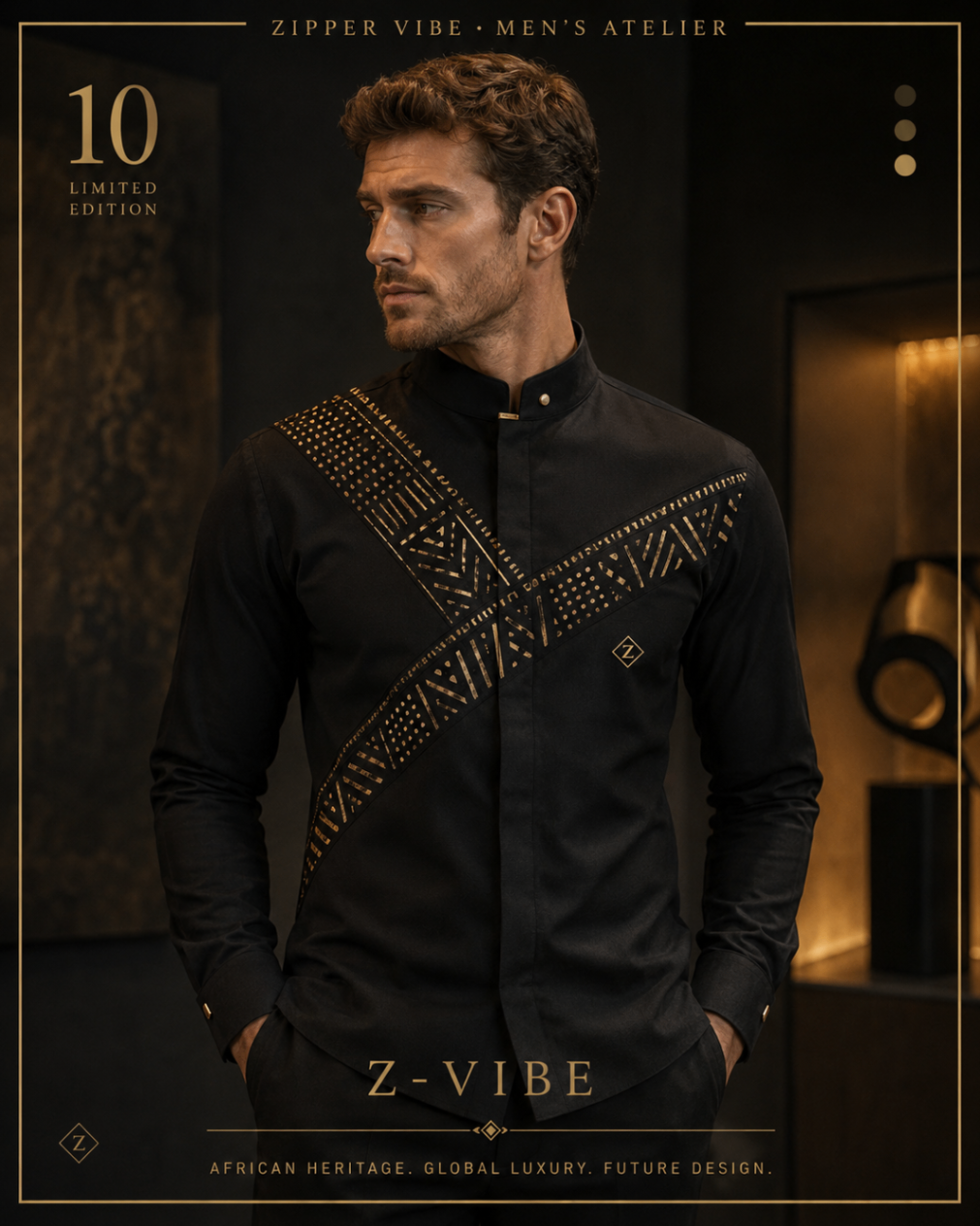 Limited Edition Gold Sash Shirt design board