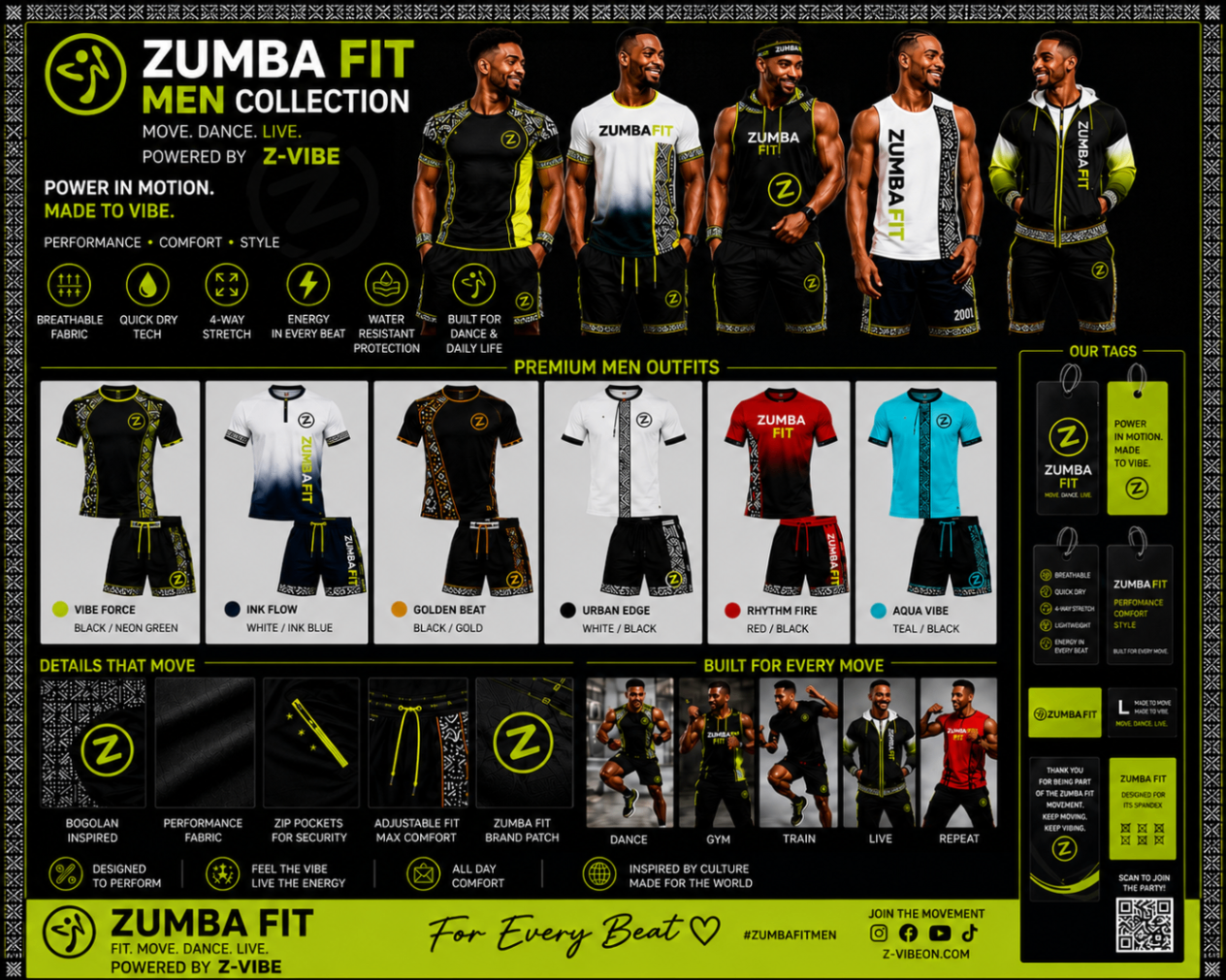 Men Fit Dance Motion Register — House · Z-Vibe Fit Dance — Production Plates related style