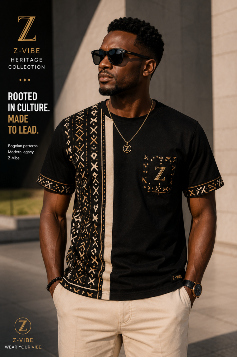 Heritage Column Pocket Tee design board