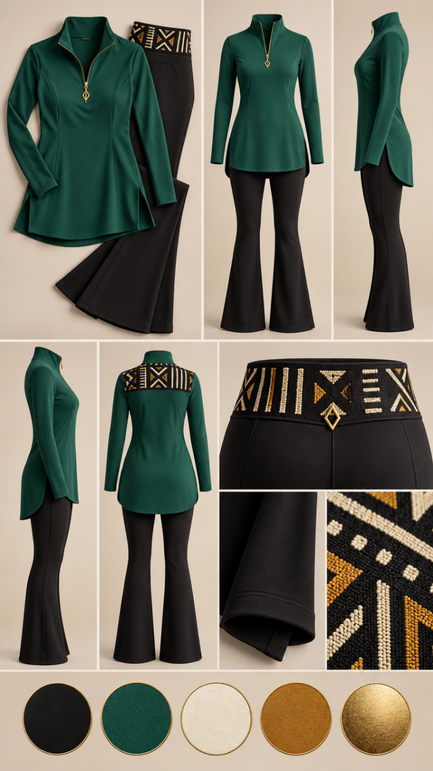 Emerald Flare Half-Zip Set™ — Women — Product