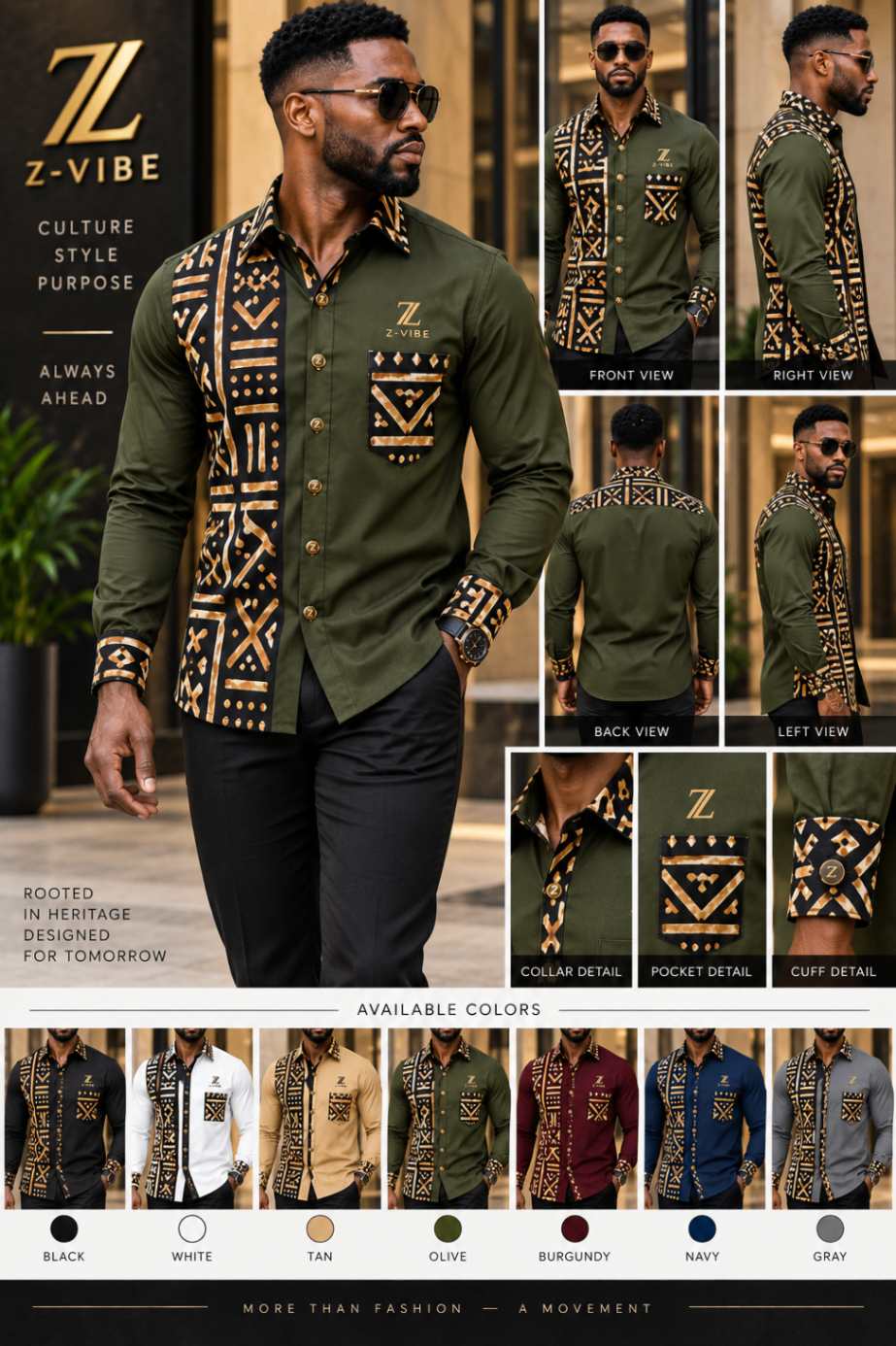 Rooted Heritage Pocket Shirt design board