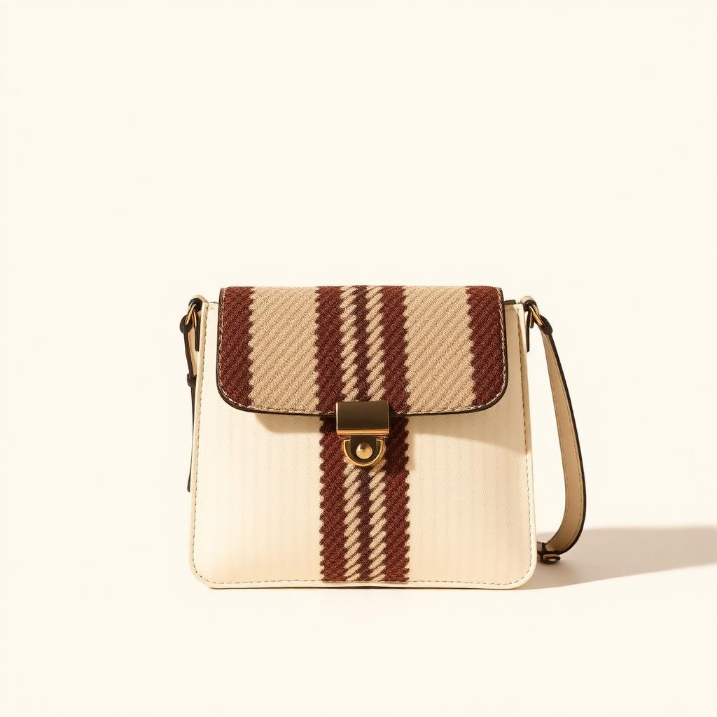 Luxe Mini Bag — Women — House · Global Heritage Fusion seven-view specification plate; showing 01 Front, 02 Left, 03 Right, 04 Back, 05 Interior, 06 Inner tags, 07 Fabric detail. — 01 Front, Cream / Brown Bogolan