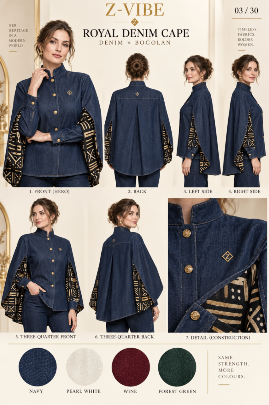 Z-Vibe Royal Denim Cape™ — Women — Product