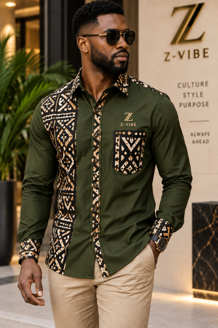 Heritage Pocket Shirt — Olive design board