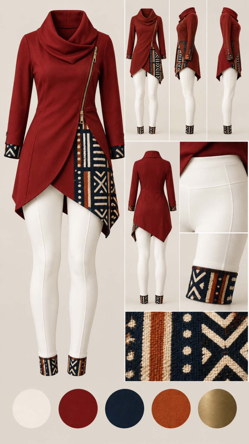 Crimson Cowl Wrap Set™ — Women — Product