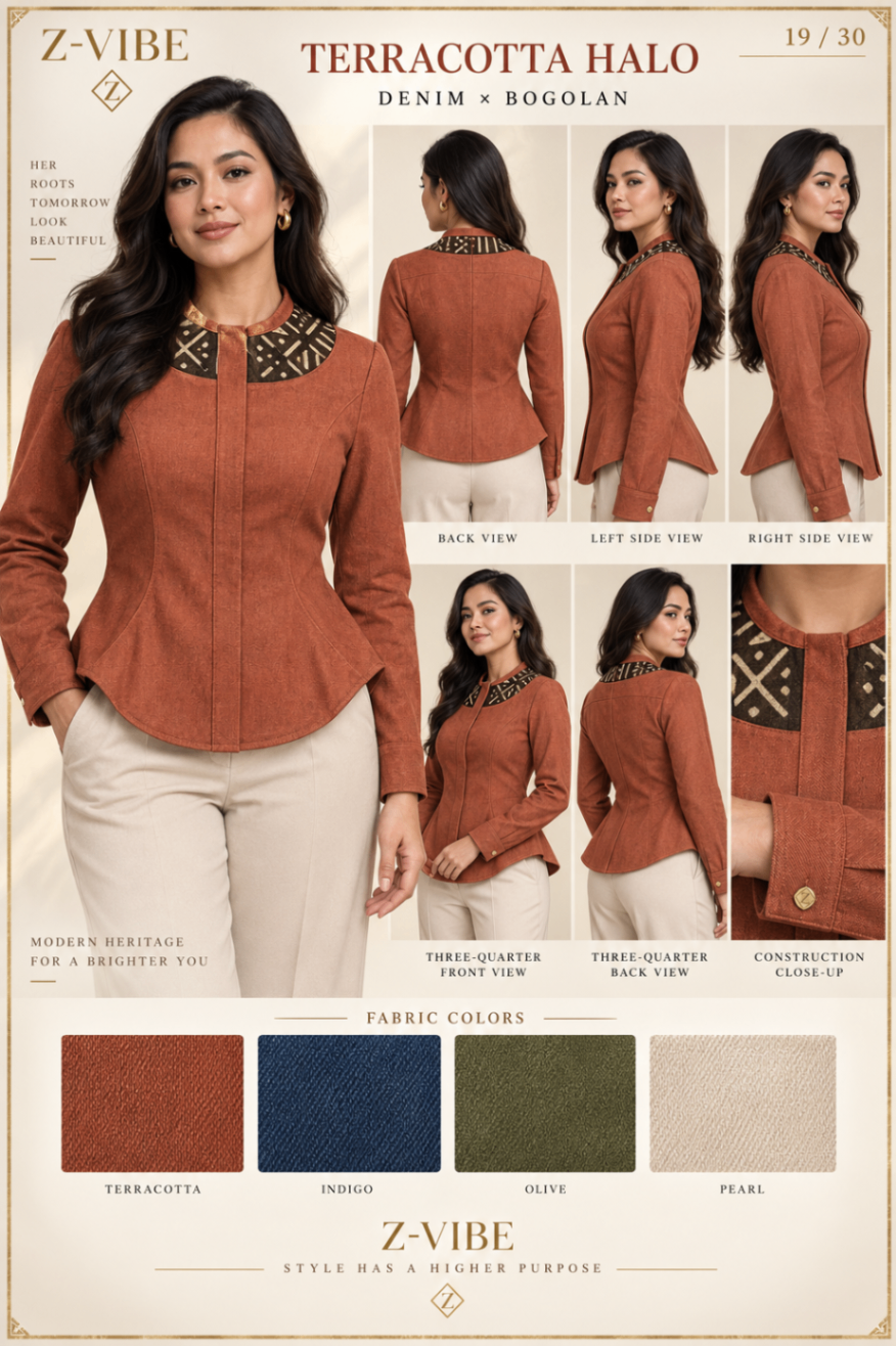 Z-Vibe Terracotta Halo™ Denim Jacket — Women — Product