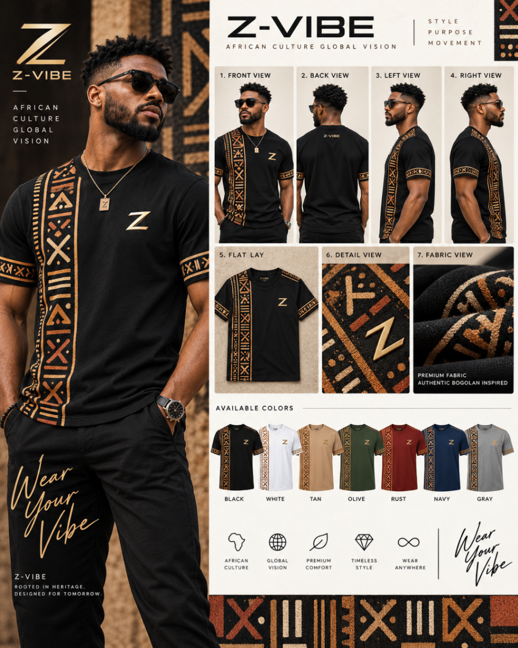 Global Vision Ochre Tee design board